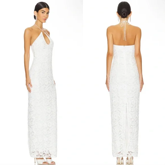 Lovers and Friends Eloise Embellished Maxi Dress in White Medium NEW! W/ tags! - Picture 7 of 7